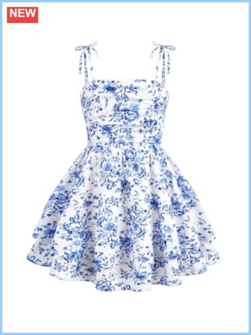 Girls Smocked Ruched A-Line Swing Layered Flowy Cami Dress